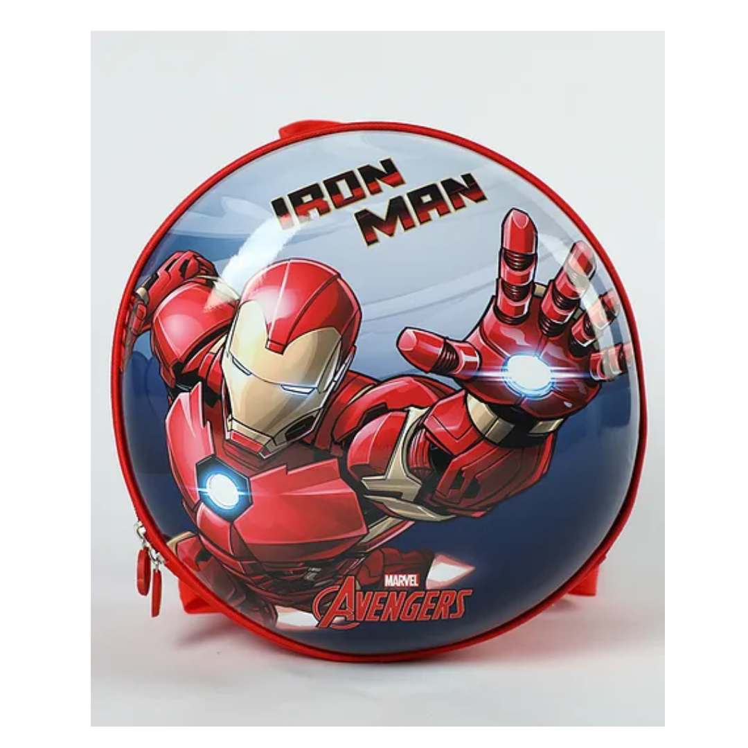 MARVEL IRON-MAN ROUND SHAPE HARDSHELL BAG - RED by Mesuca -Mesuca - India - www.superherotoystore.com