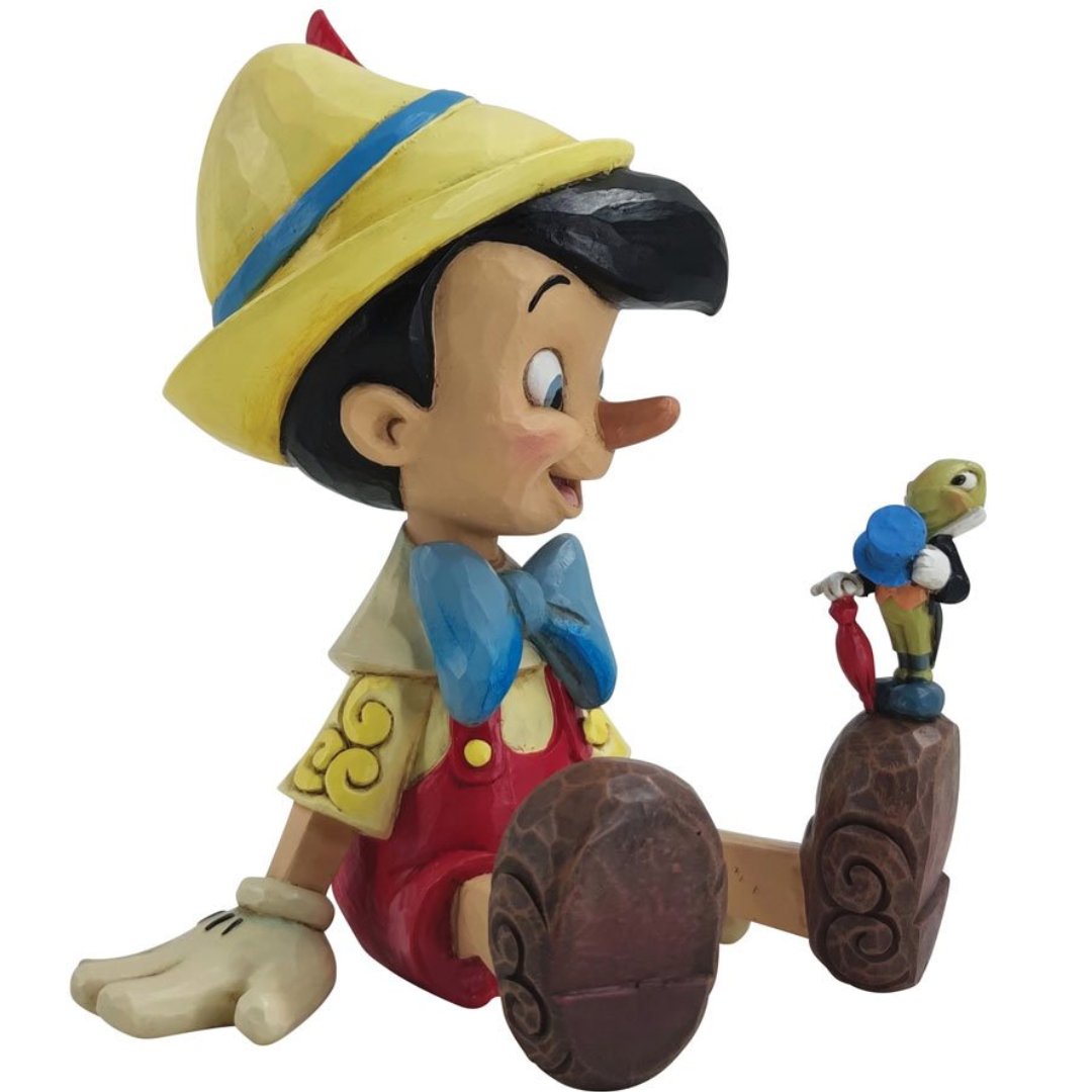 Disney Traditions Pinocchio and Jiminy Sitting Figurine by Enesco -Enesco - India - www.superherotoystore.com