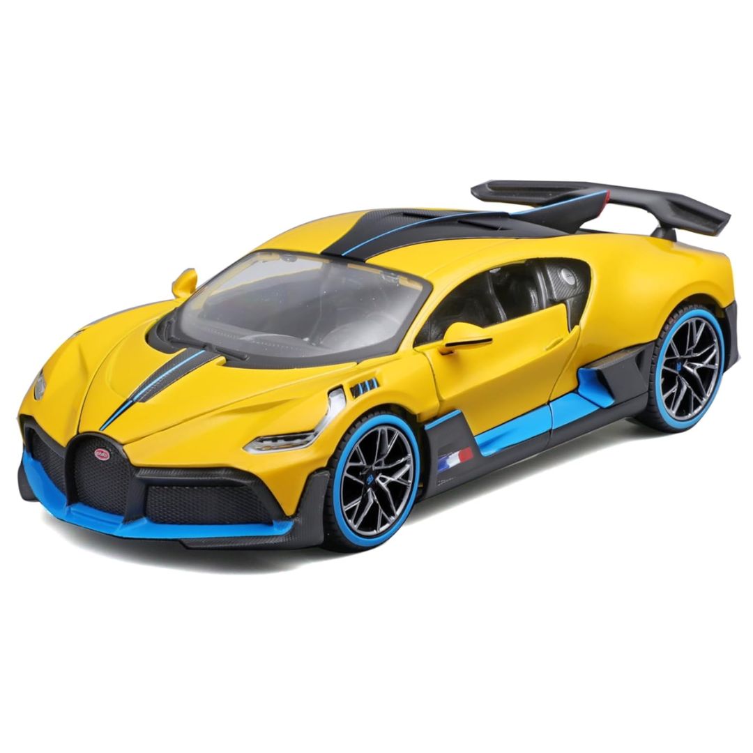 Yellow Bugatti Divo IN HARD CASE 1:24 Scale Die-Cast Car by Maisto