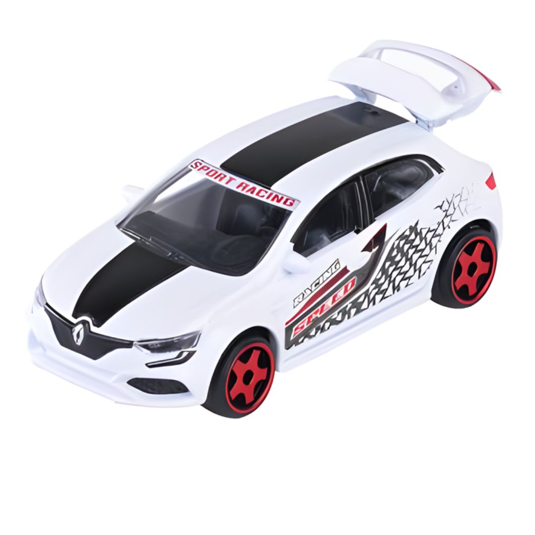 Racing Premium White Renault Megane R. S. Die-Cast Car By Majorette -Majorette - India - www.superherotoystore.com
