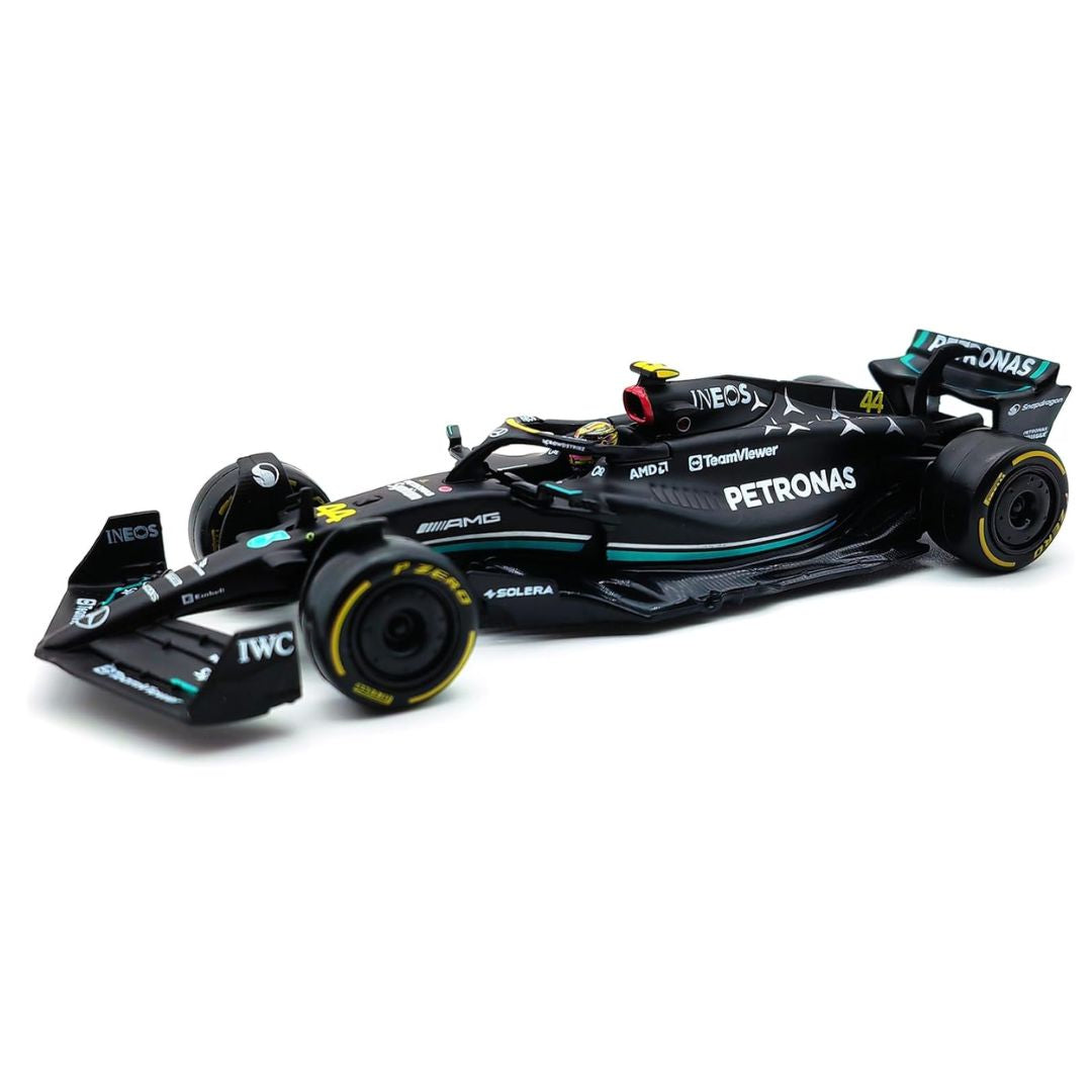 2023 Mercedes-AMG F1 W14 Lewis Hamilton Formula 1 1:24 Scale Die Cast Car with Pilot by Bburago -Bburago - India - www.superherotoystore.com