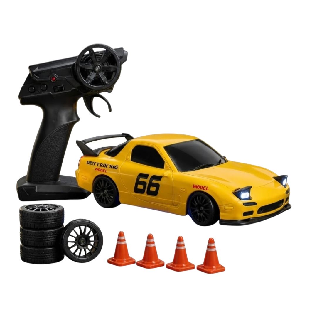 Vortex - 1:24 Remote Control Drifter Yellow   Car By Legend Of Toys