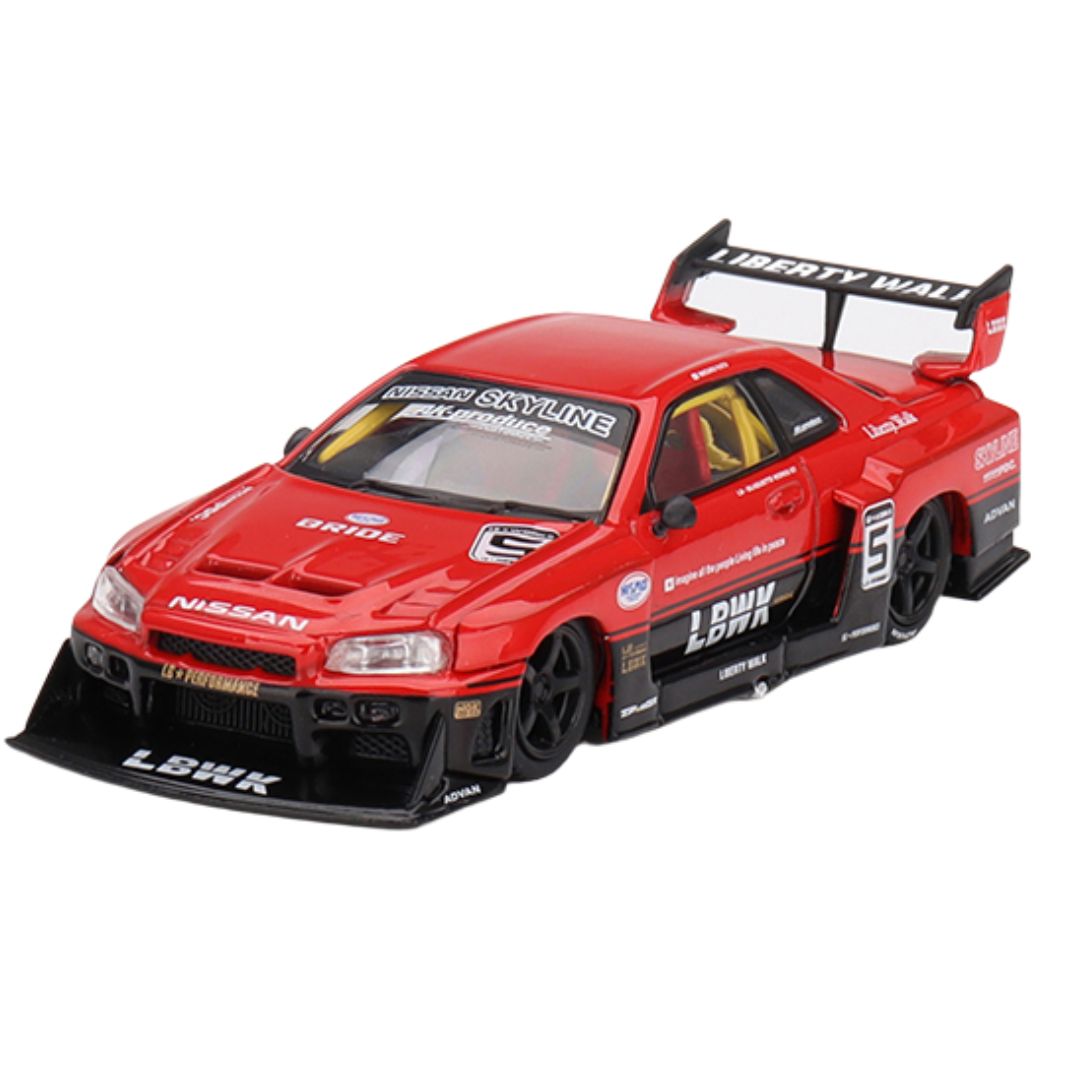Red / Black Nissan Lb-Er24 Super Silhoutte Skyline 1:64 Scale Die-Cast Car By Mini Gt -Mini GT - India - www.superherotoystore.com