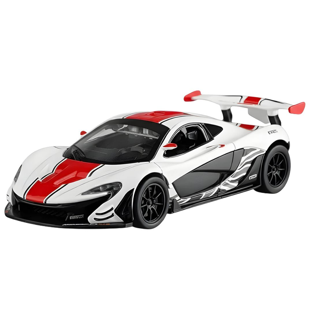 White Mclaren P1 GTR 1:40 Scale Die-Cast Car By MSZ -MSZ - India - www.superherotoystore.com