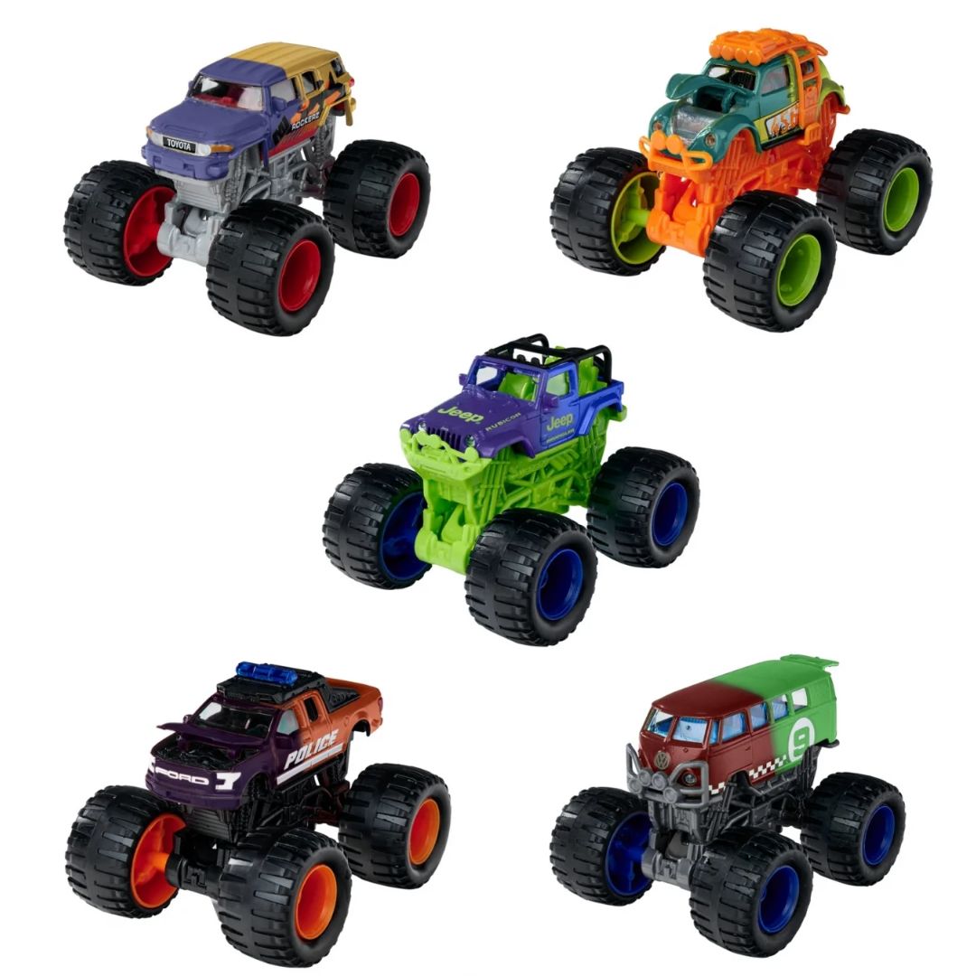 Monster Rockerz Color Changers5 Diecast Cars Assortment By Majorette By Majorette