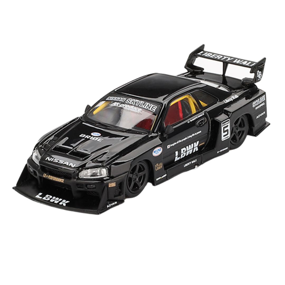 Black Nissan Lb-Er34 Super Silhouette Skyline Black 1:64 Scale Die-Cast Car By Mini Gt By Mini Gt -Mini GT - India - www.superherotoystore.com