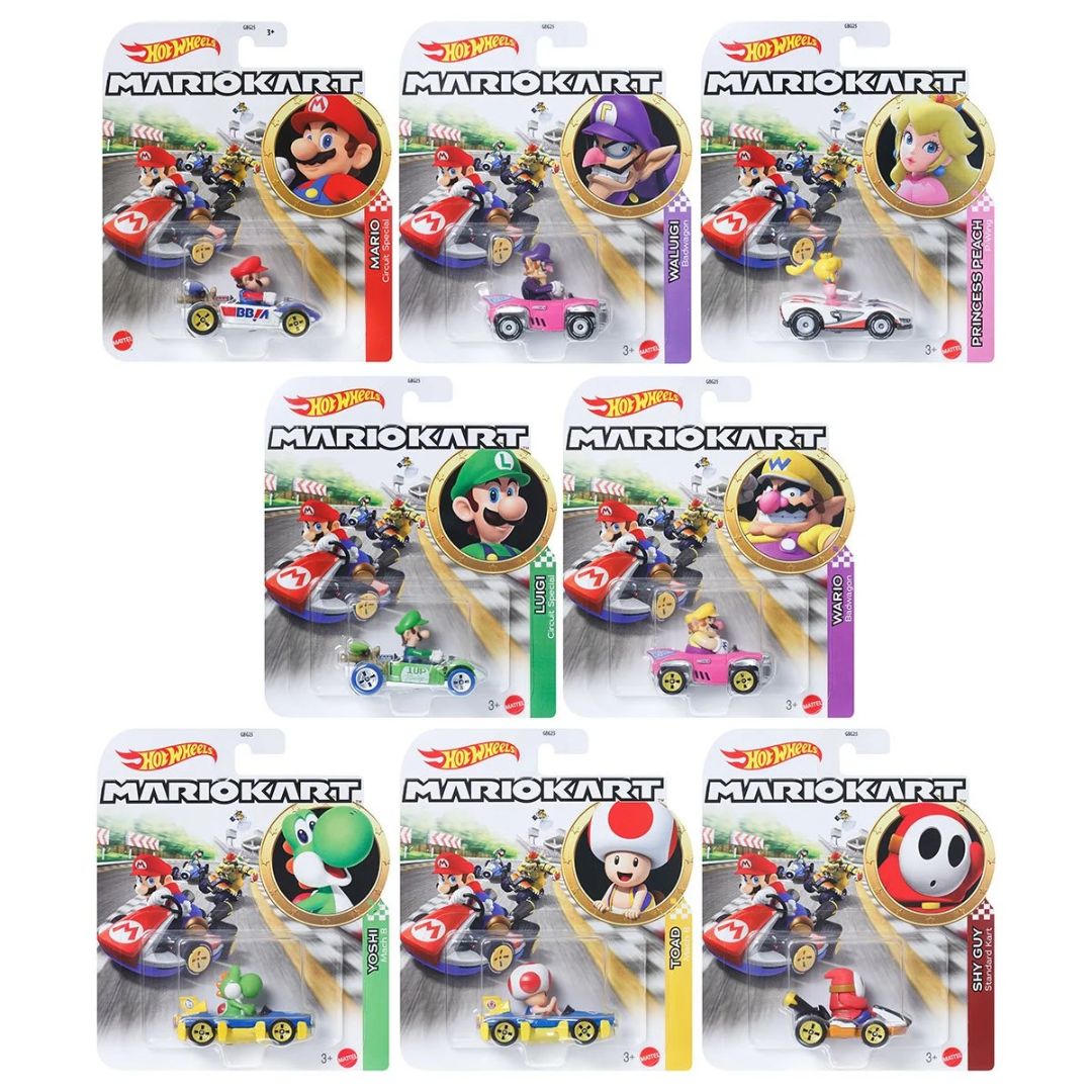 Mario Kart Hot Wheels 2025 Set Of 8 by Hot Wheels -Hot Wheels - India - www.superherotoystore.com