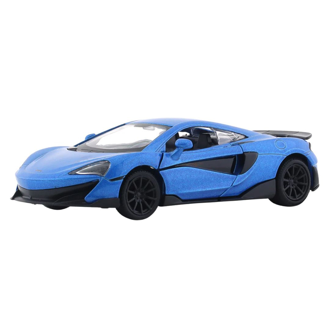 Blue McLaren 600LT 1:43 Scale Die-Cast Car By RMZ