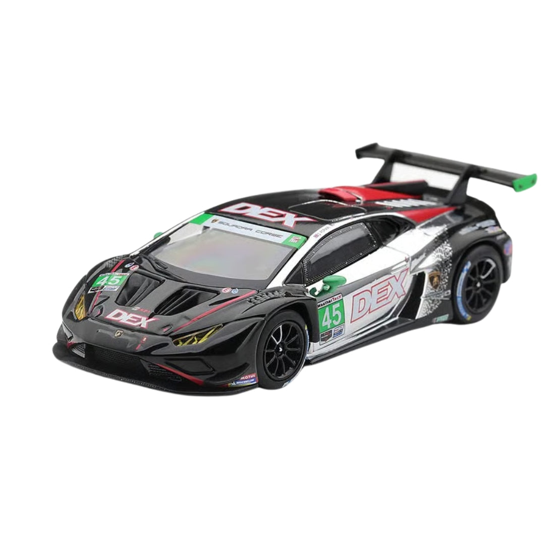 Lamborghini Huracan Gt3 Evo2 #45 Dex Wayne Taylor Racing 2025 Imsa Chevrolet Grand Prix Class Winner 1:64 Scale Die-Cast Car By Mini Gt