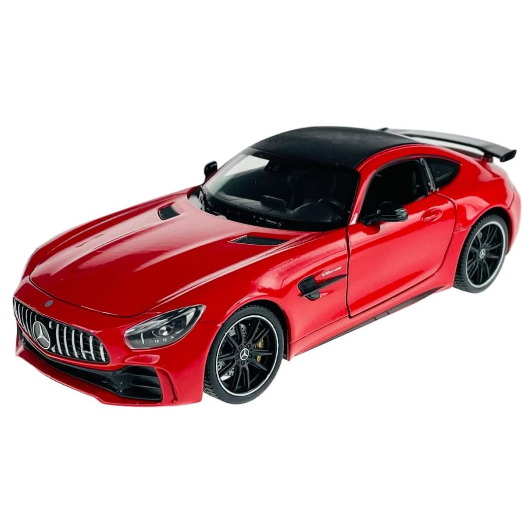 Red Mercedes-Amg Gt R 1:24 Scale Die-Cast Car By Welly -Welly - India - www.superherotoystore.com