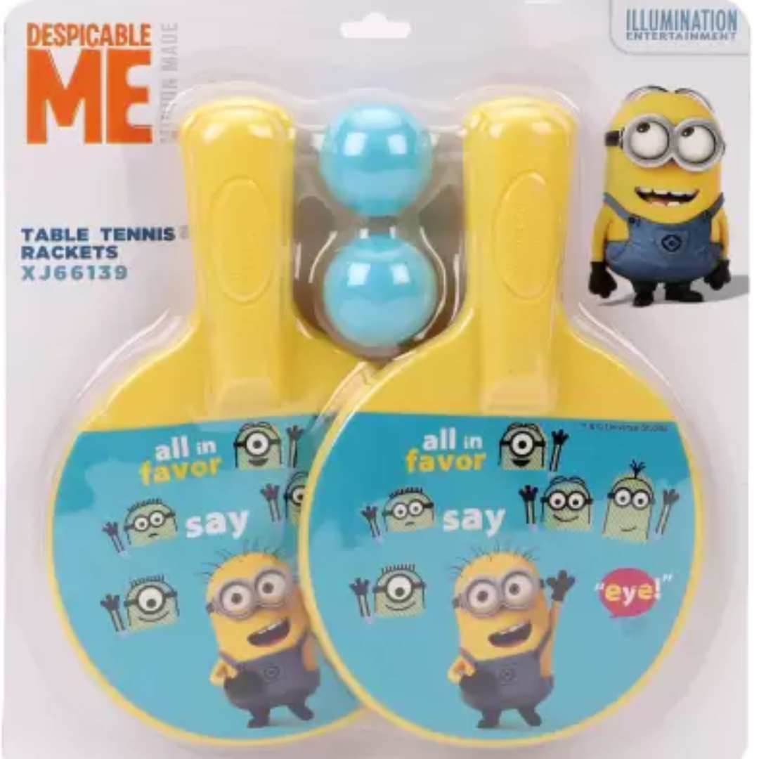 MINIONS PING PONG PLASTIC RACKET SET by MESUCA -Mesuca - India - www.superherotoystore.com