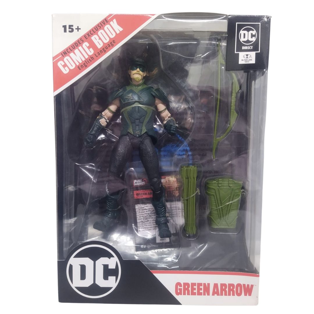 Green Arrow w/ Injustice 2 Comic (DC Page Punchers) 7" Figure by Mcfarlane Toys -McFarlane Toys - India - www.superherotoystore.com