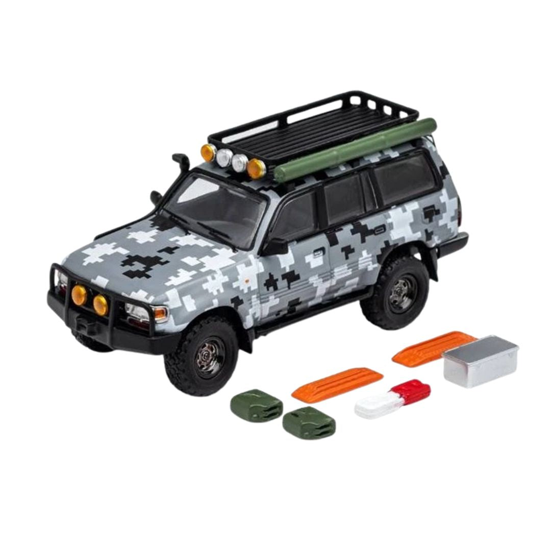 Toyota Land Cruiser LC80 Modified - Urban Digital Camouflage (LHD) 1:64 Scale Die-Cast Car by GCD