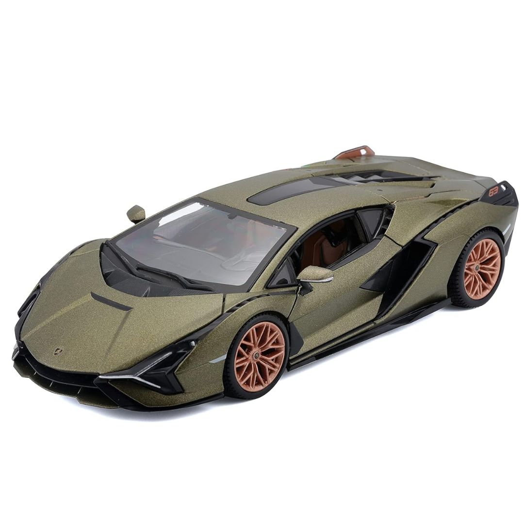 Green Lamborghini Sián FKP 37 1:24 Scale Die-Cast Car by Bburago -Bburago - India - www.superherotoystore.com