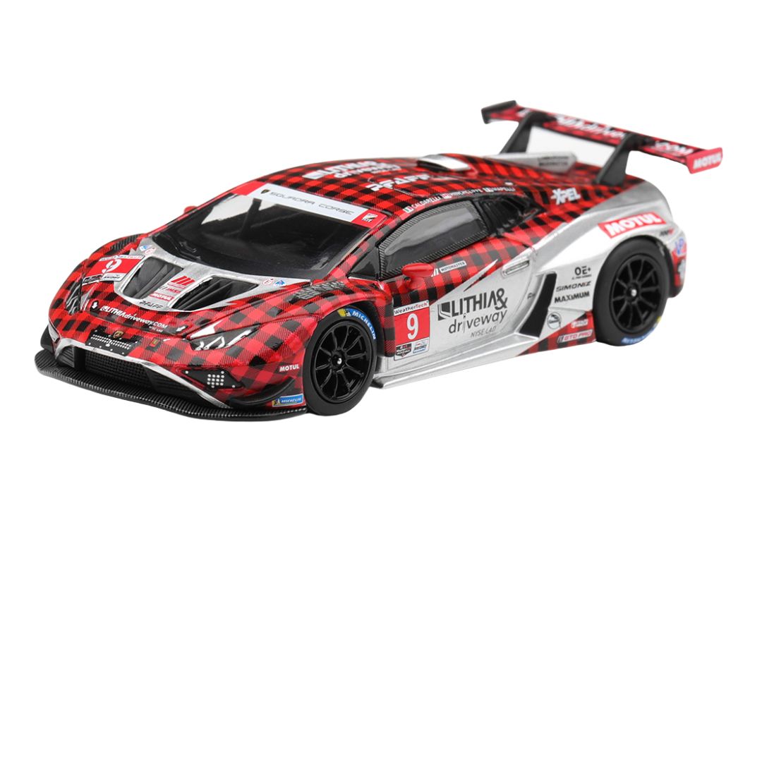 Lamborghini Huracan Gt3 Evo2 #9  Pfaff Motorsports 2025 Imsa Weathertech Gtd Pro 1:64 Diecast Car By Mini Gt