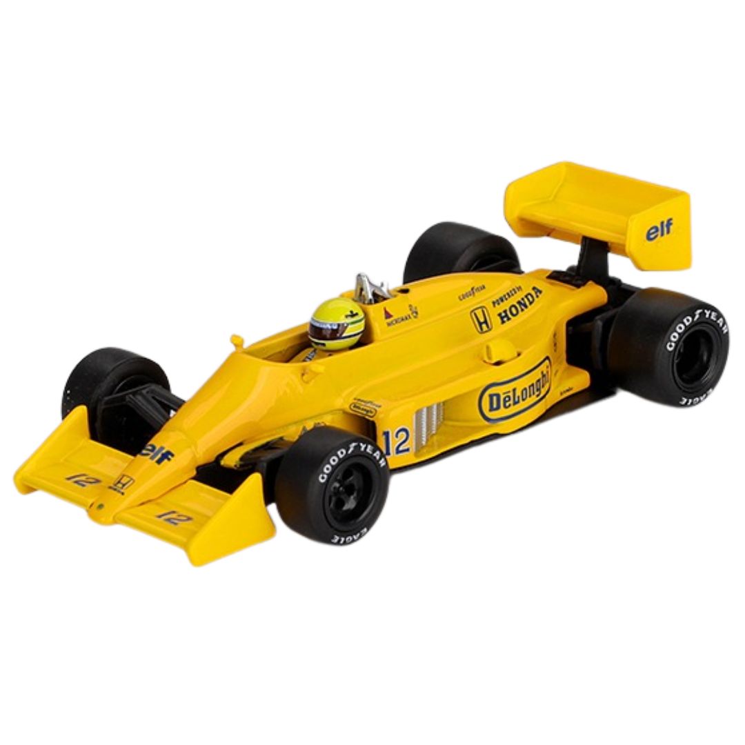 Lotus 99T #12 Ayrton Senna 1987 Monaco Grand Prix Winner 1:64 Scale Die-Cast Car By Mini GT