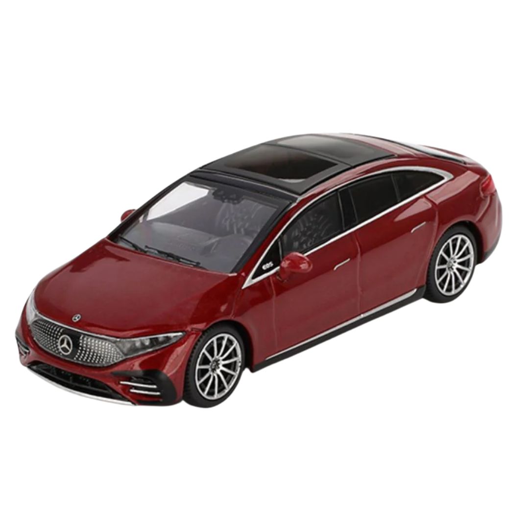 Mercedes-Benz Eqs 580 4Matic Red Metallic 1:64 Scale By Mini Gt -Mini GT - India - www.superherotoystore.com