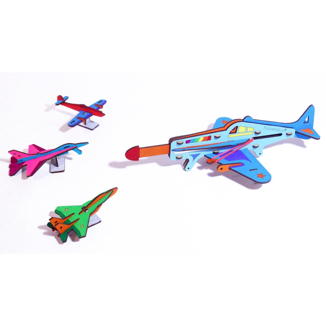 Shooter Plane - DIY Mechanical Model -Funvention - India - www.superherotoystore.com