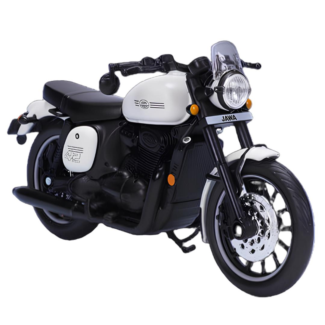 Jawa 42 Sirius White 1:18 Scale Die-Cast Bike by Maisto -Maisto - India - www.superherotoystore.com