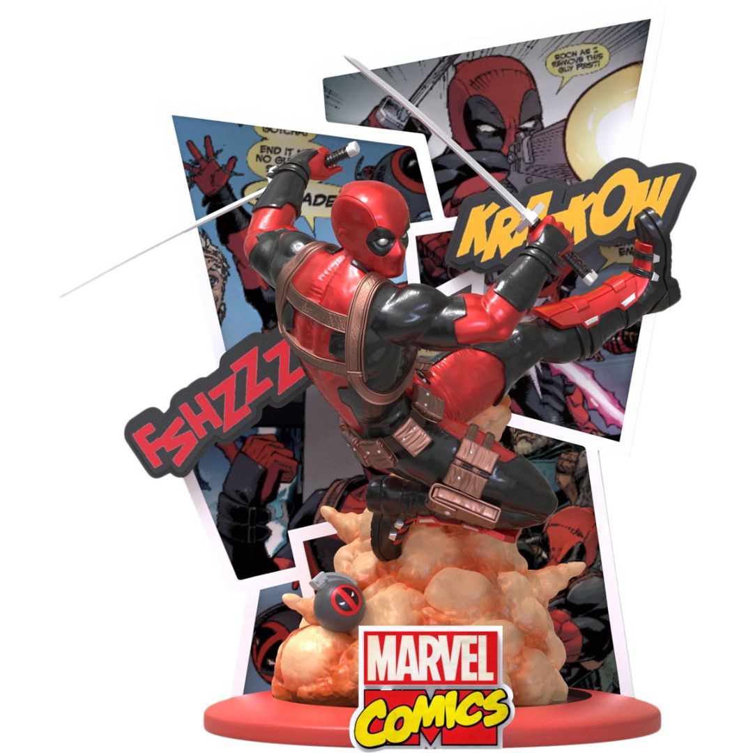 Marvel Comics Deadpool Metallic Version D-Stage Statue By Beast Kingdom