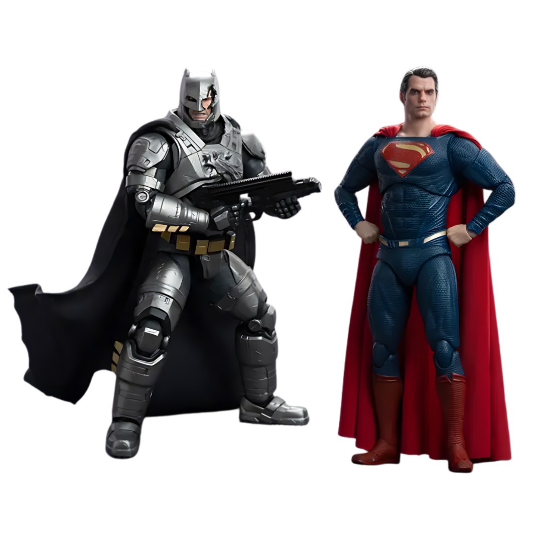 Dc Batman Vs Superman Deluxe Set - Armoued Batman And Superman 2 Pack Action Figure By Fondjoy