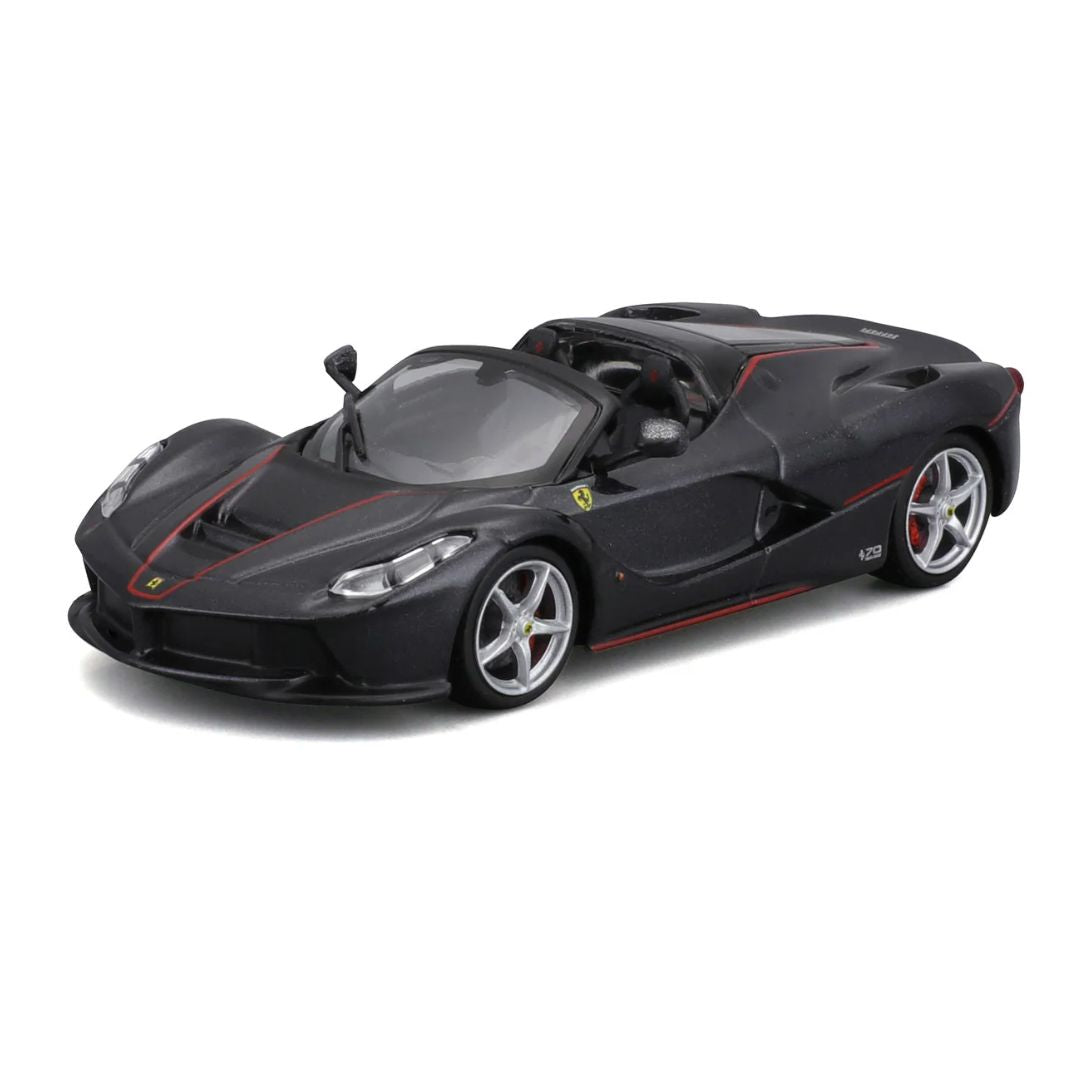 Black Ferrari LaFerrari Aperta 1:43 Scale Die-Cast car by Bburago -Bburago - India - www.superherotoystore.com