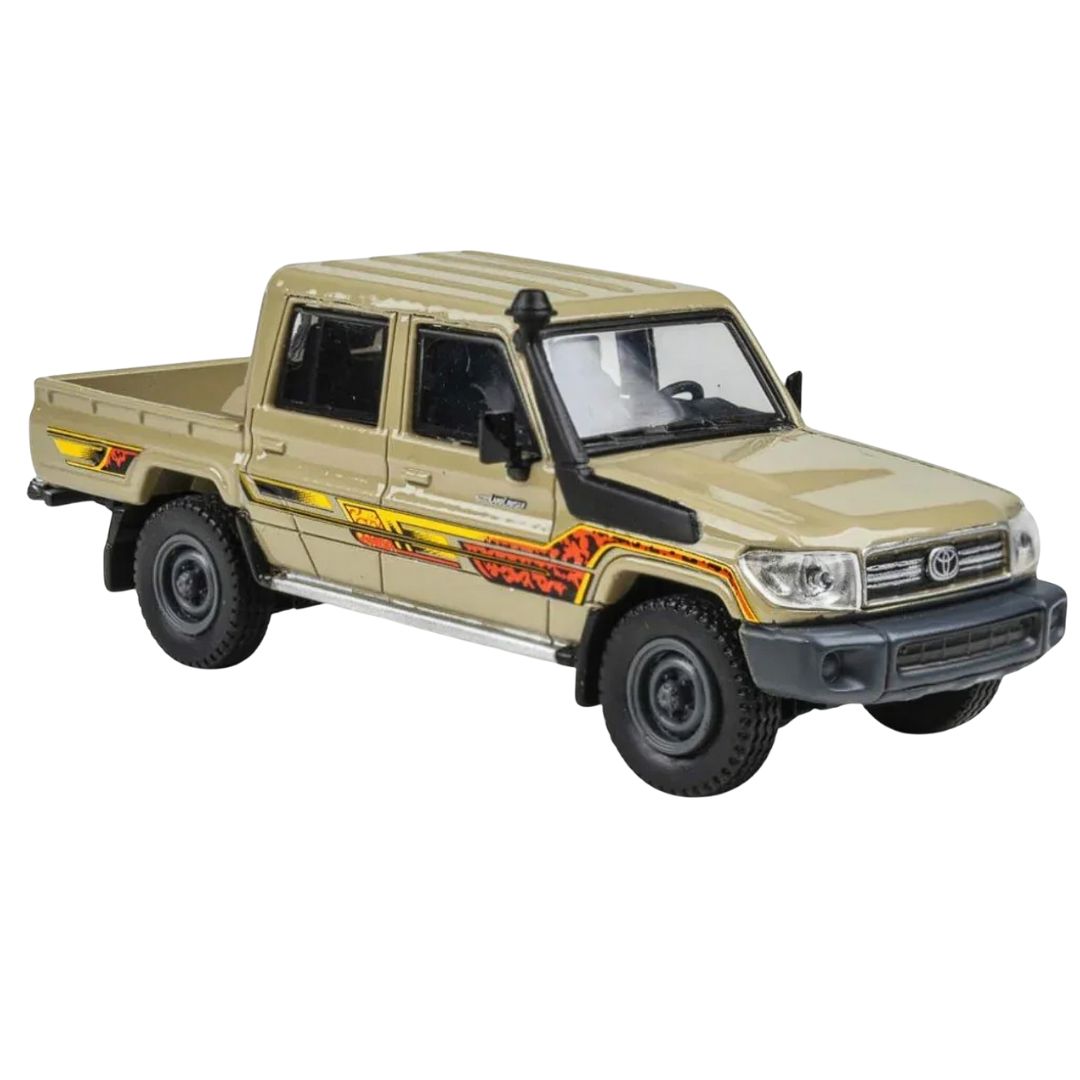 LC79 Sandy Taupe 2014 Toyota Land Cruiser 76 1:64 Scale Die-Cast Car by Para64