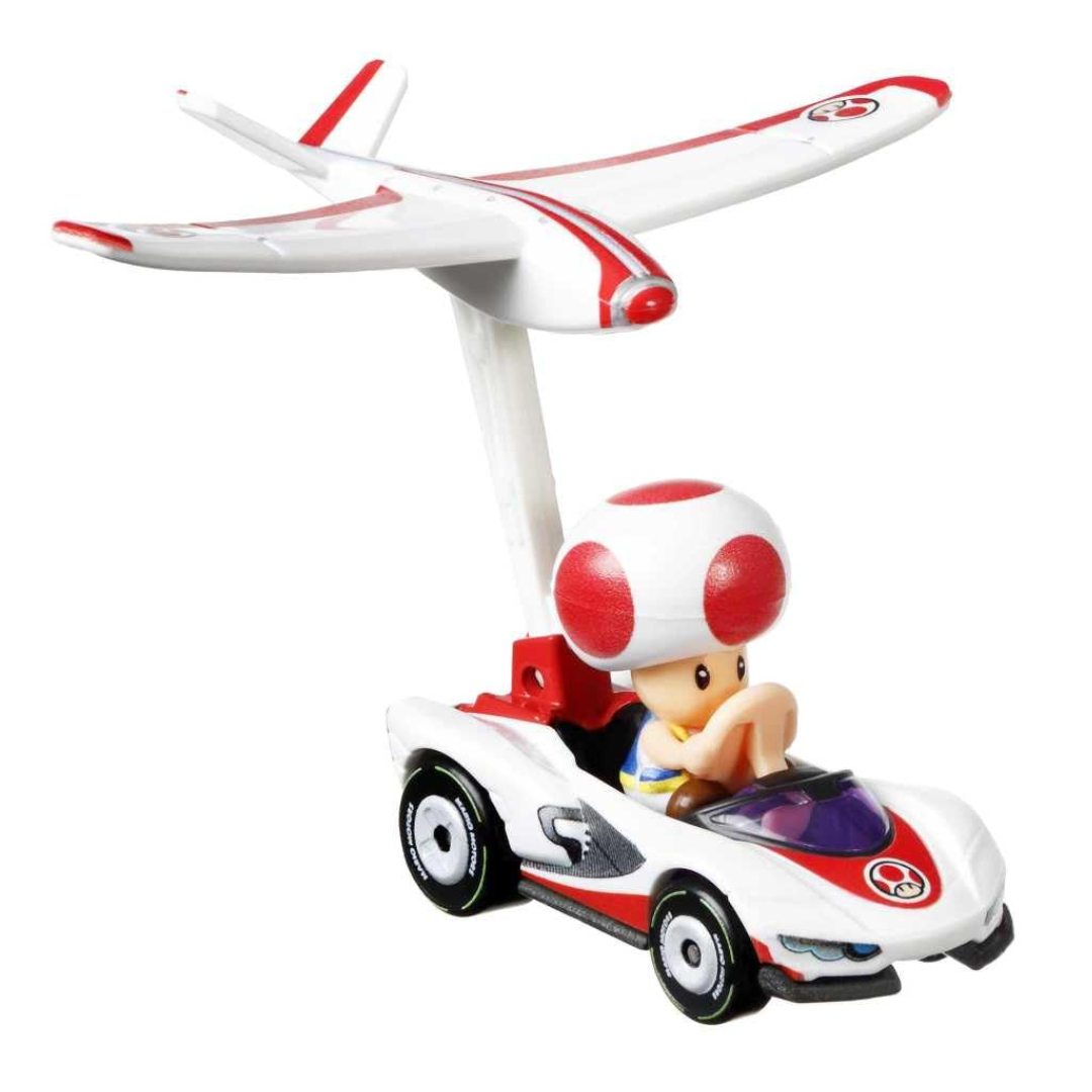 Mario Kart Toad P-Wing + Plane Glider Die-Cast Car By Hot Wheels -Hot Wheels - India - www.superherotoystore.com