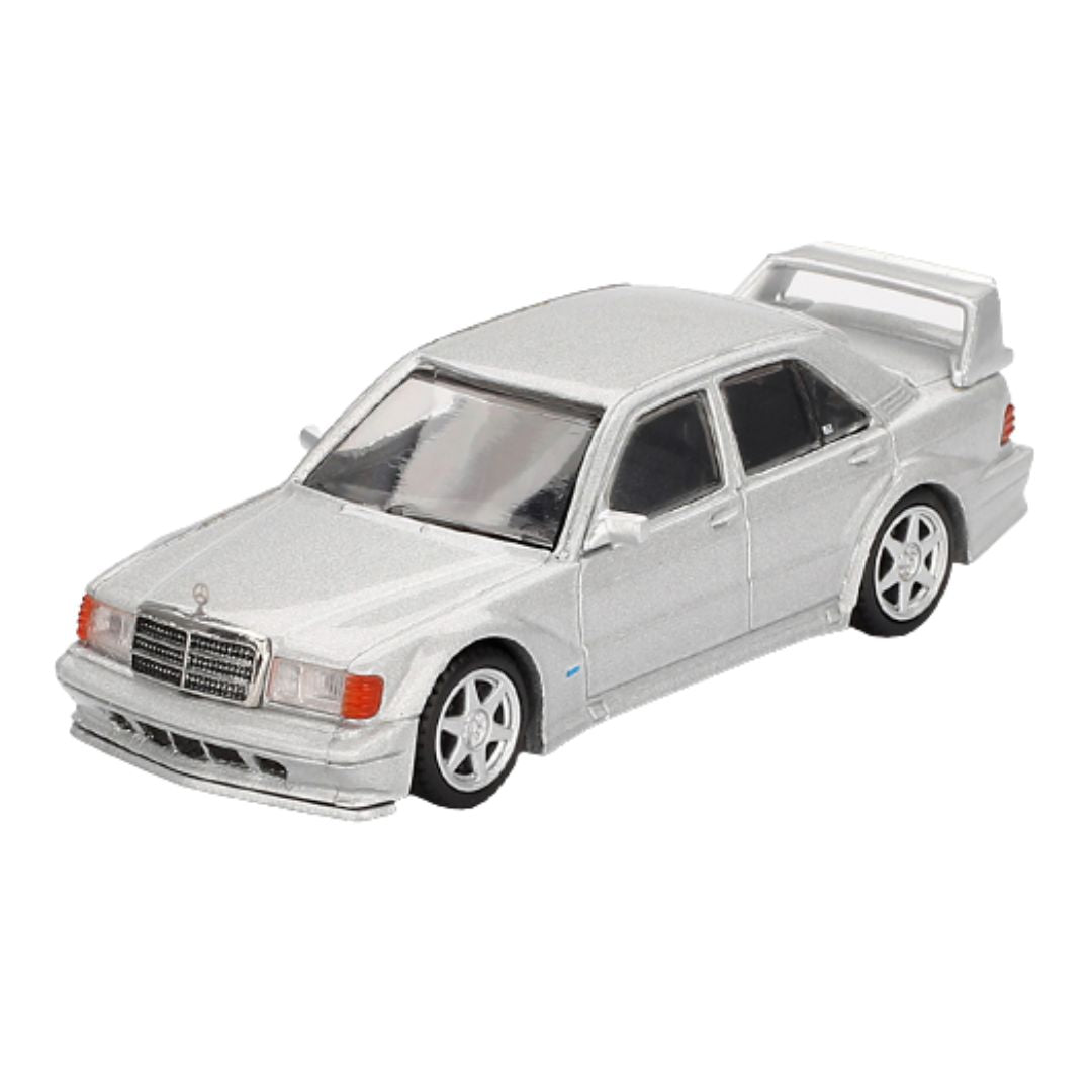 Astral Silver Mercedes-Benz 190E 2.5-16 Evolution II 1:64 Scale Die-Cast car by Mini GT -Mini GT - India - www.superherotoystore.com