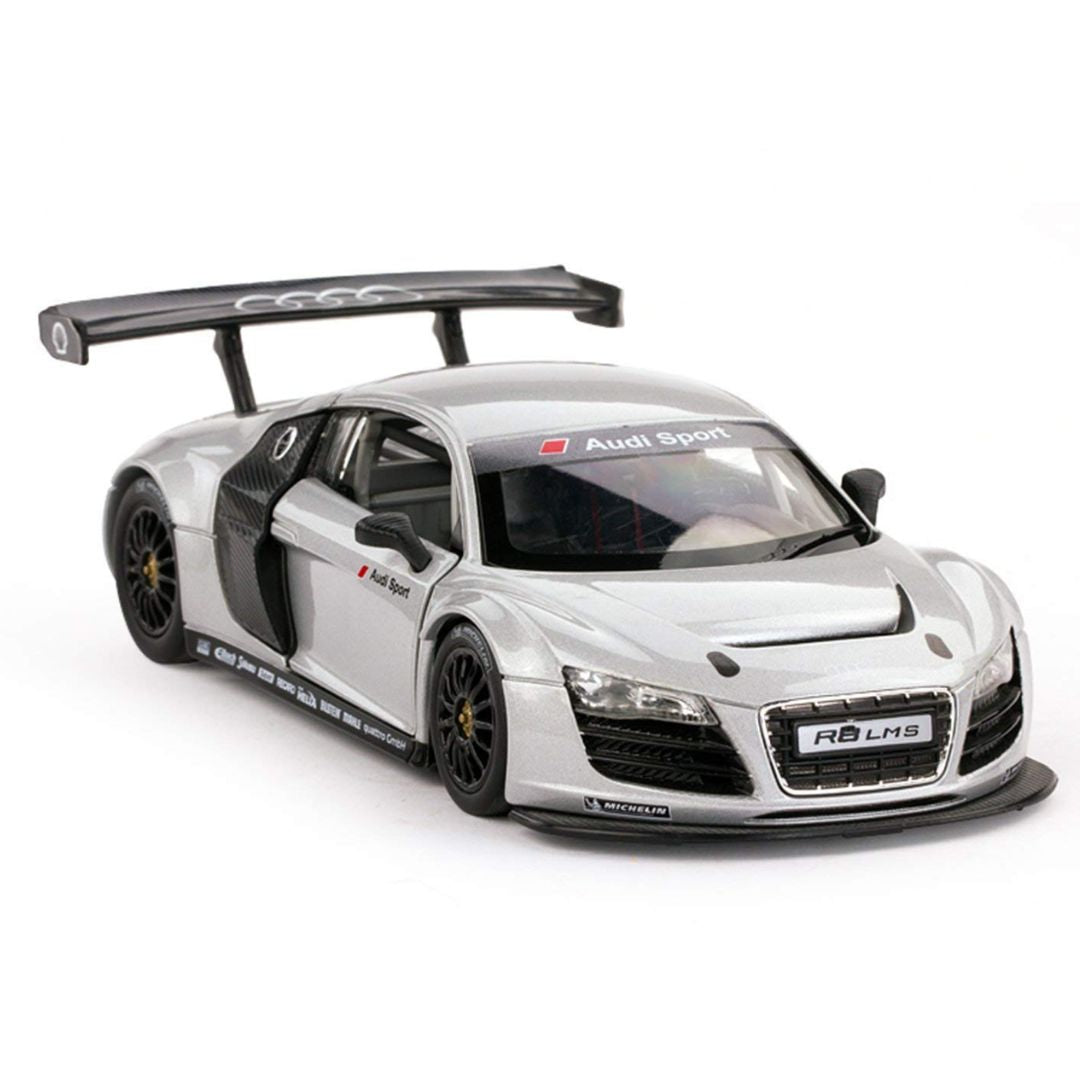 Silver Audi R8 1:24 Scale Die-Cast Car By Rastar -Rastar - India - www.superherotoystore.com