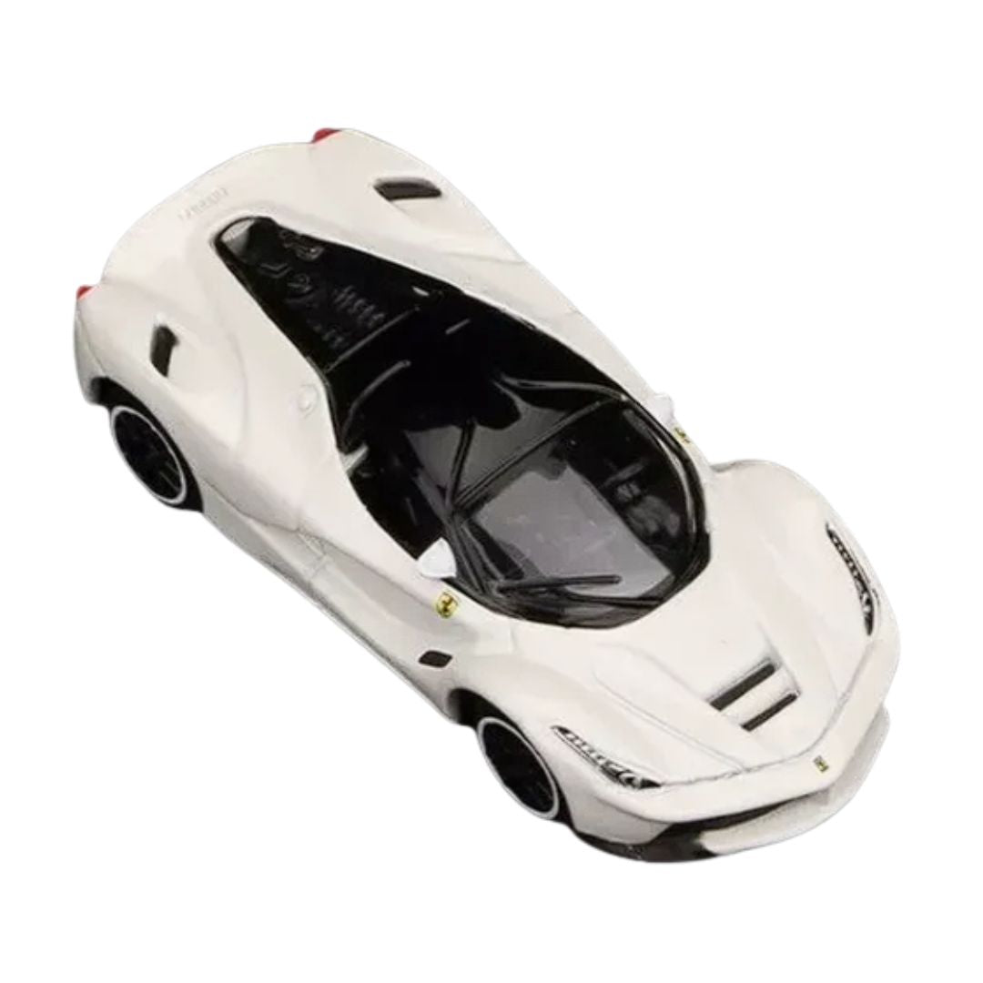 White Race & Play Ferrari La Ferrari 1:64 Scale Die-Cast Car By Bburago