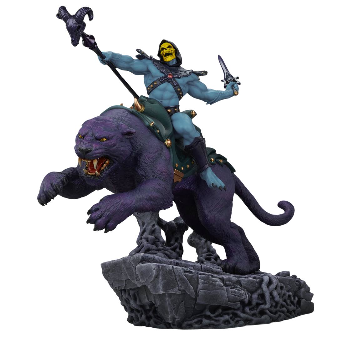 Skeletor &amp; Panthor Classic Deluxe Statue by Tweeterhead -Tweeterhead - India - www.superherotoystore.com