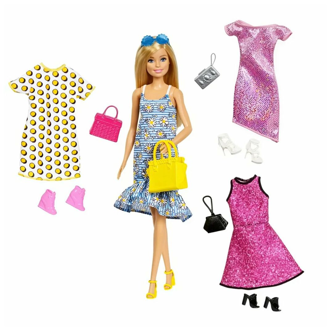 Barbie Fashionista Models Doll With 4 Fashions by Mattel -Mattel - India - www.superherotoystore.com