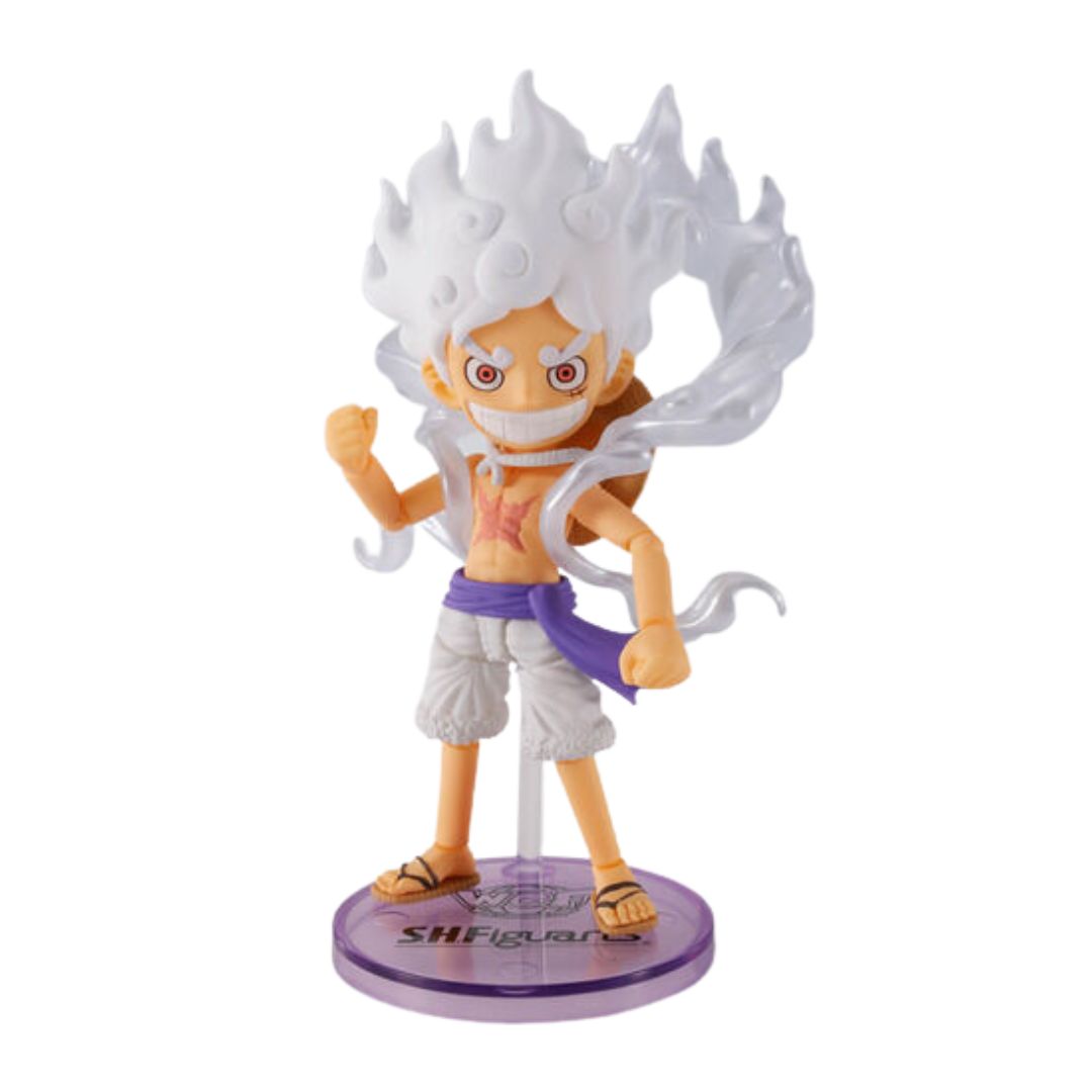 One Piece World Collectable Figure × S.H.Figuarts Monkey D. Luffy Gear 5 By Tamashii Nations -Tamashii Nations - India - www.superherotoystore.com