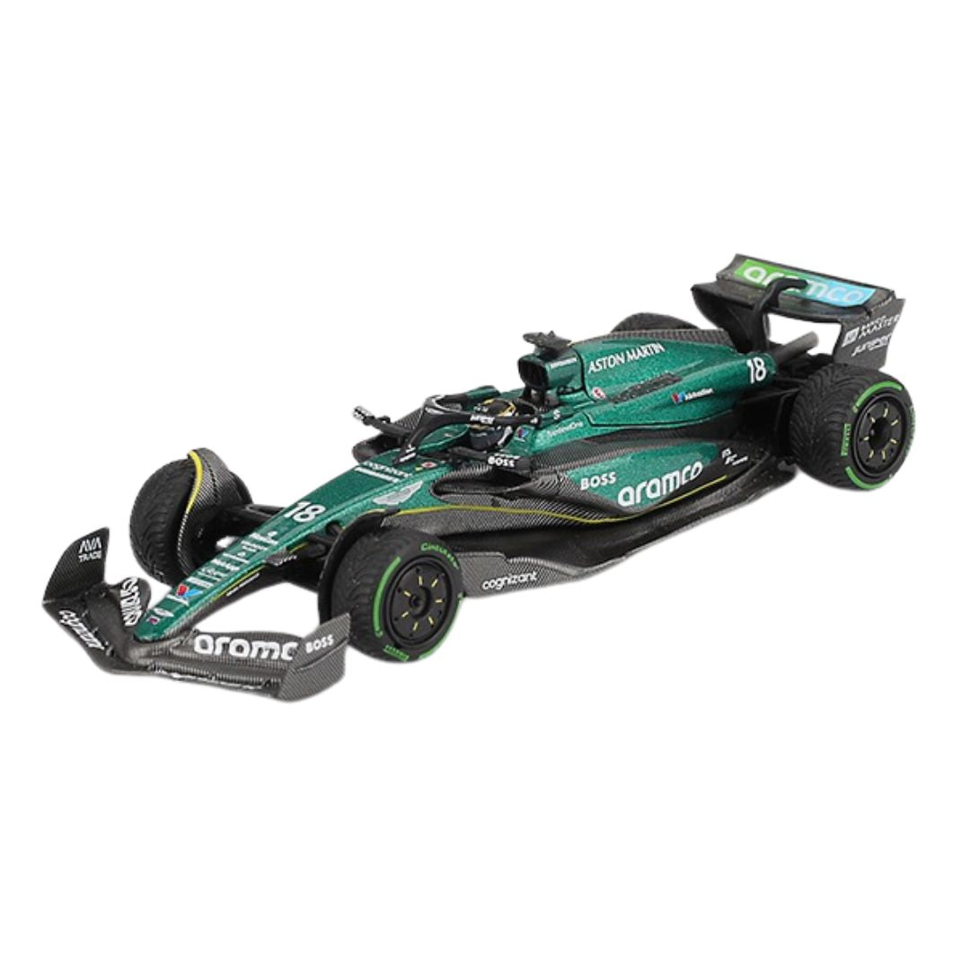 Aston Martin AMR24 #18 Lance Stroll 2024 F1 2024 Canadian GP 1:64 Scale Die-Cast Car By Mini GT