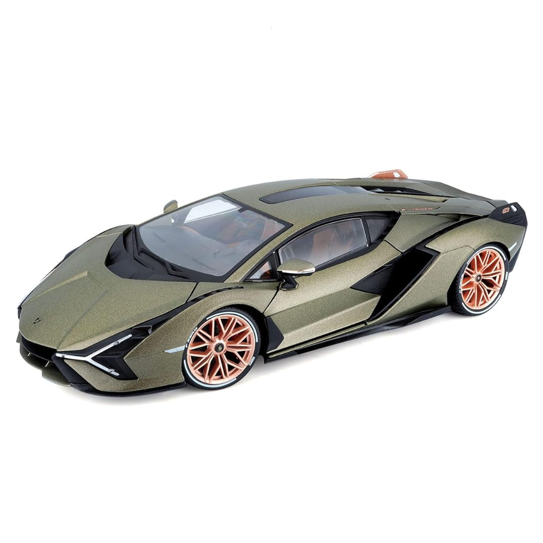 Green 1:18 Scale Lamborghini Sian Die-Cast Car by Bburago -Bburago - India - www.superherotoystore.com