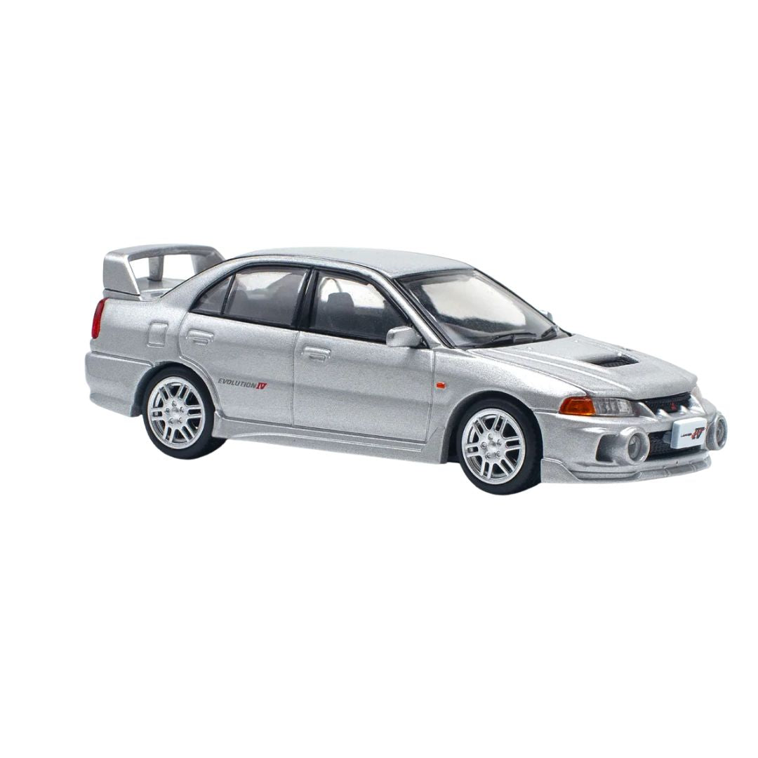 Mitsubishi Lancer Evolution IV Steel Sliver Metallic* 1:64 Diecast Car By Pop Race -Pop Race - India - www.superherotoystore.com