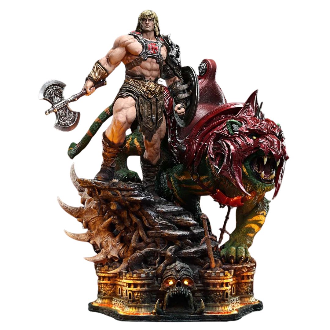 Masters Of The Universe He-Man & Battle Cat Bonus Version Statue By Prime1 Studios -Prime 1 Studio - India - www.superherotoystore.com