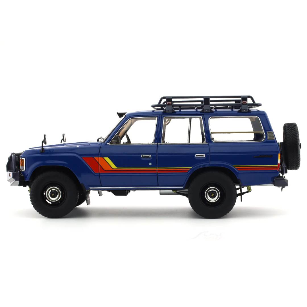 Blue 1980 Toyota Land Cruiser LC60 1:18 Scale die-cast car by Kyosho -Kyosho - India - www.superherotoystore.com