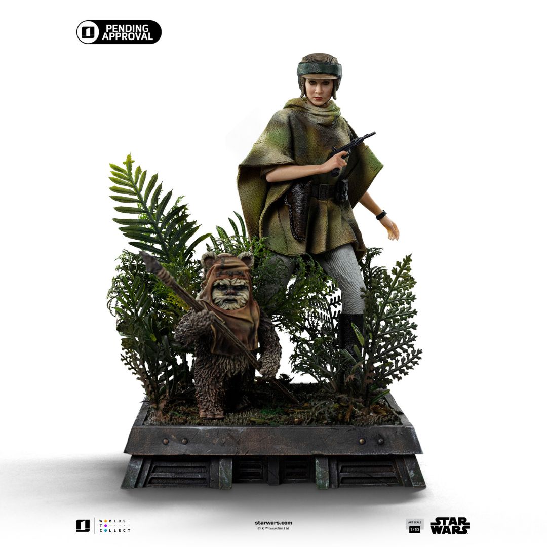 Star Wars: Episode Vi – Return Of The Jedi Leia And Wicket Art Statue By Iron Studios -Iron Studios - India - www.superherotoystore.com