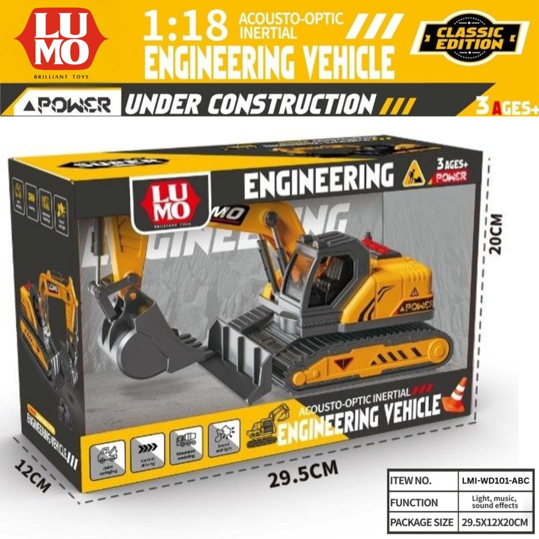 Excavator With Light Music By Lumo -Lumo - India - www.superherotoystore.com