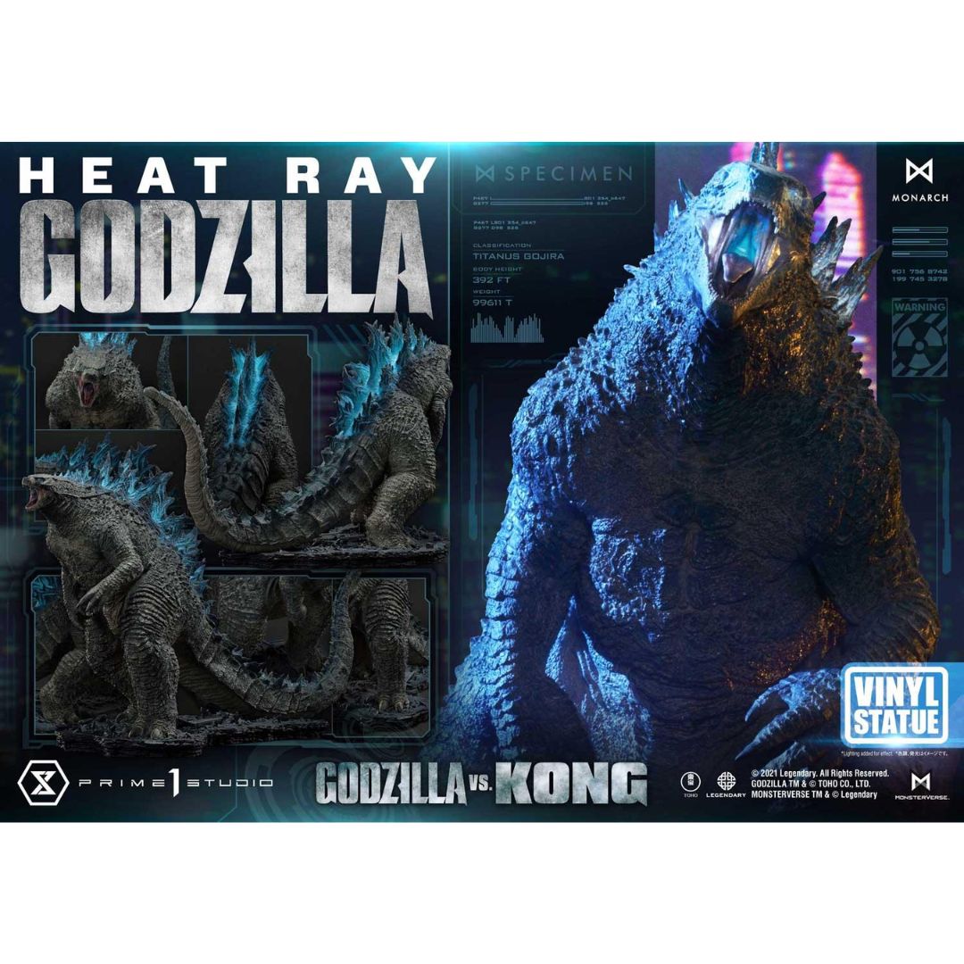 Godzilla Vs Kong Heat Ray Godzilla Vinyl Statue By Prime 1 Studios -Prime 1 Studio - India - www.superherotoystore.com