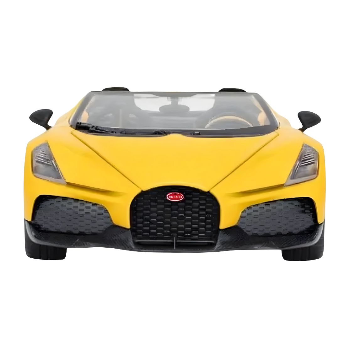 Yellow Bugatti Mistral 1:24 Scale Die-Cast Car By Joy Junction -Rmz City - India - www.superherotoystore.com