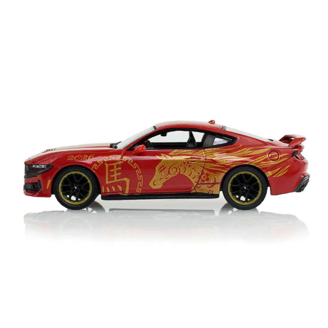 Ford Mustang Dark Horse 2024 - Chinese Zodiac 2026 Year Of The Horse (Hobby Exclusive) 1:64 Scale Die-Cast Car By Green Light