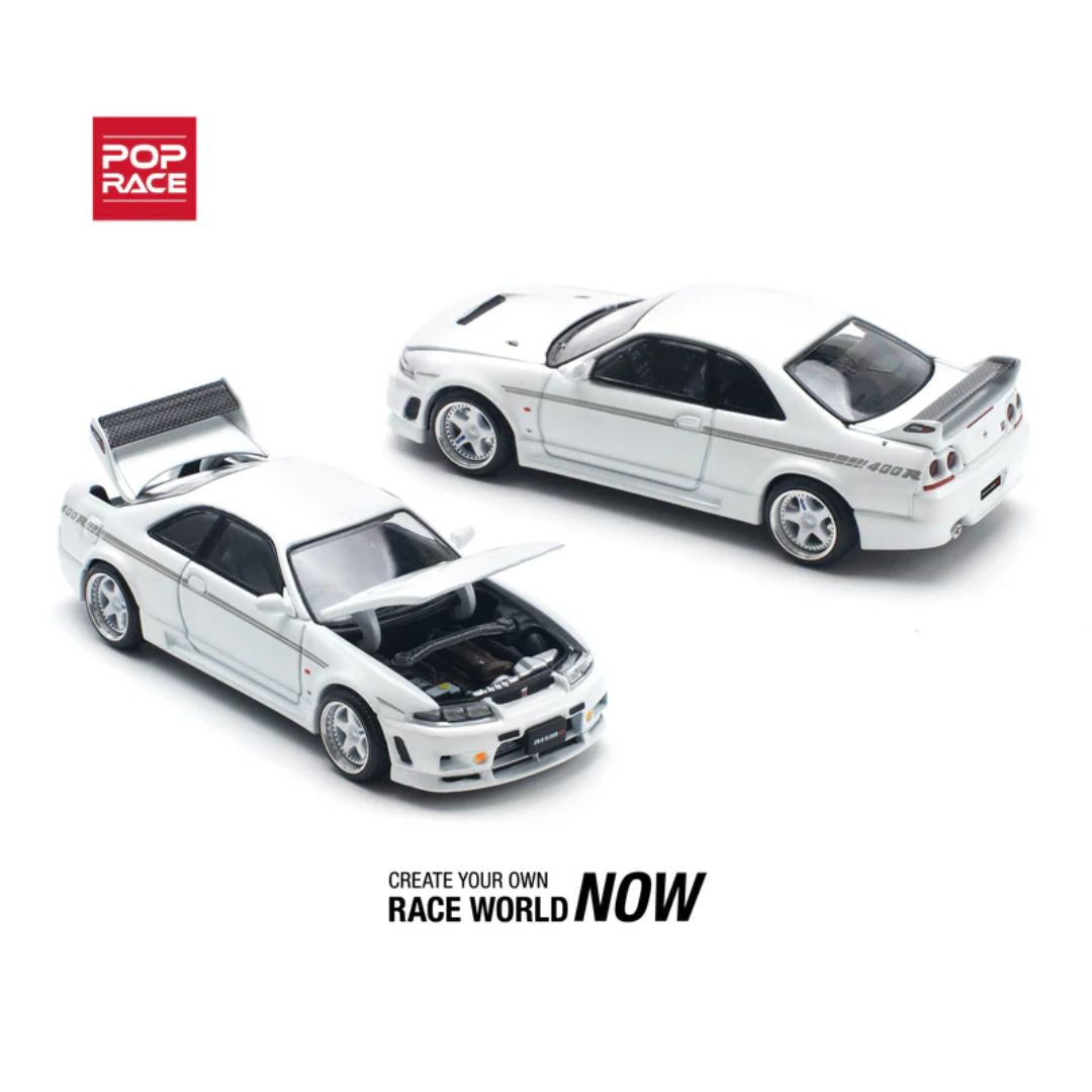 Nissan Skyline Gt-R R33 Nismo 400R White* 1:64 Diecast Car By Pop Race -Pop Race - India - www.superherotoystore.com