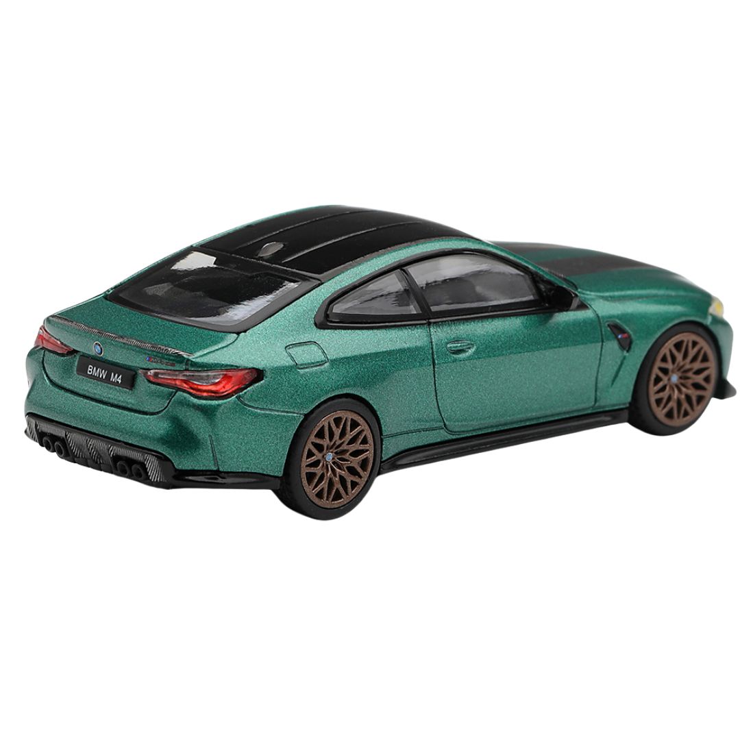 Bmw M4 Cs Frozen Isle Of Man Green Metallic 1:64 Diecast Car By Mini Gt