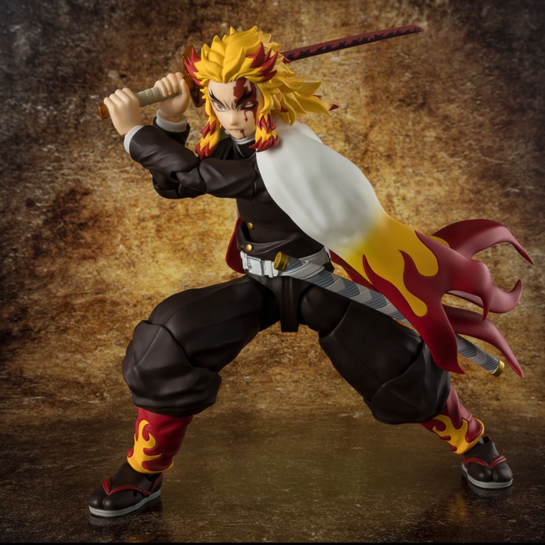 Demon Slayer Kyojuro Rengoku S.H.Figuarts By Tamashii Nations -Tamashii Nations - India - www.superherotoystore.com