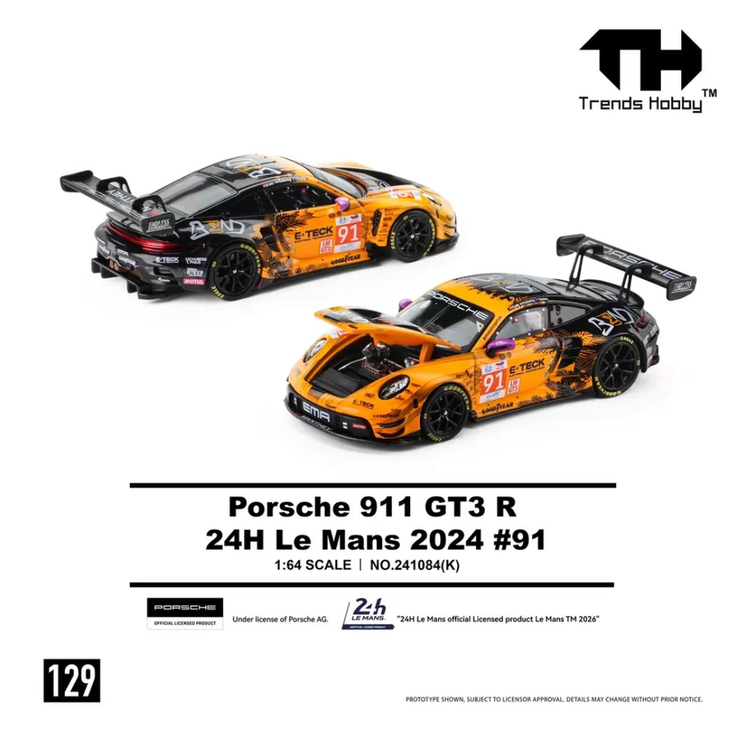 Porsche Diecast Emergency Services Gt3 R - Lemans 24H 2024 #91 - 1:64 Diecast Model Car By Trends Hobby -Trends Hobby - India - www.superherotoystore.com
