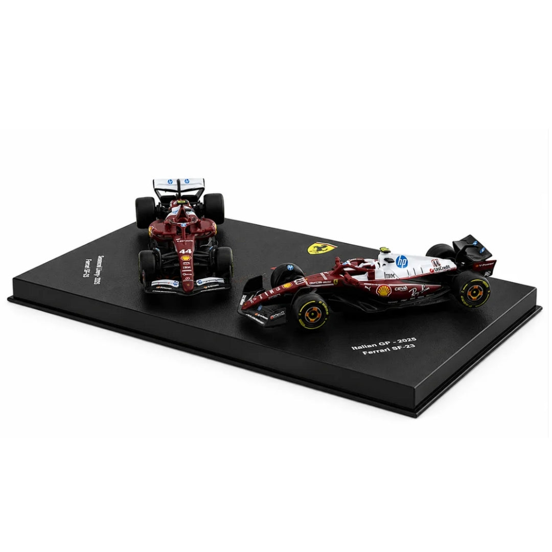 2025 Ferrari Sf-25 Twin Pack Lewis Hamilton No.44-1:64 Die-Cast Model Car By Bburago