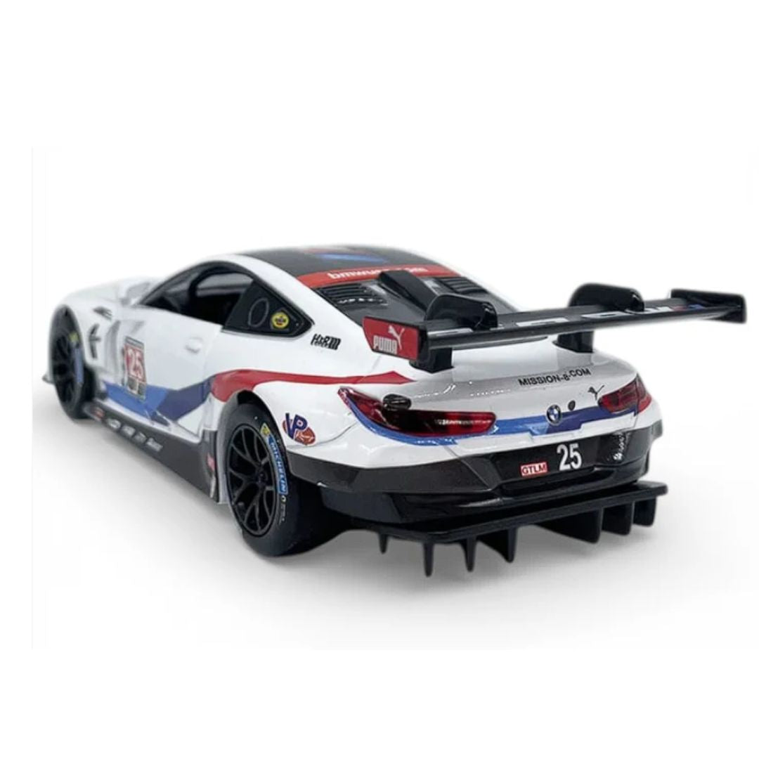 White BMW M8 GTE 2018 1:32 Scale Die-Cast Car By RMZ -RMZ - India - www.superherotoystore.com
